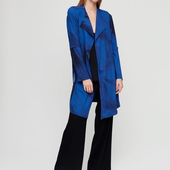 BABATON ARITZIA Quincy Jacket sz XS Floral Trench Fall Pockets Layers Tailored - Picture 14 of 15